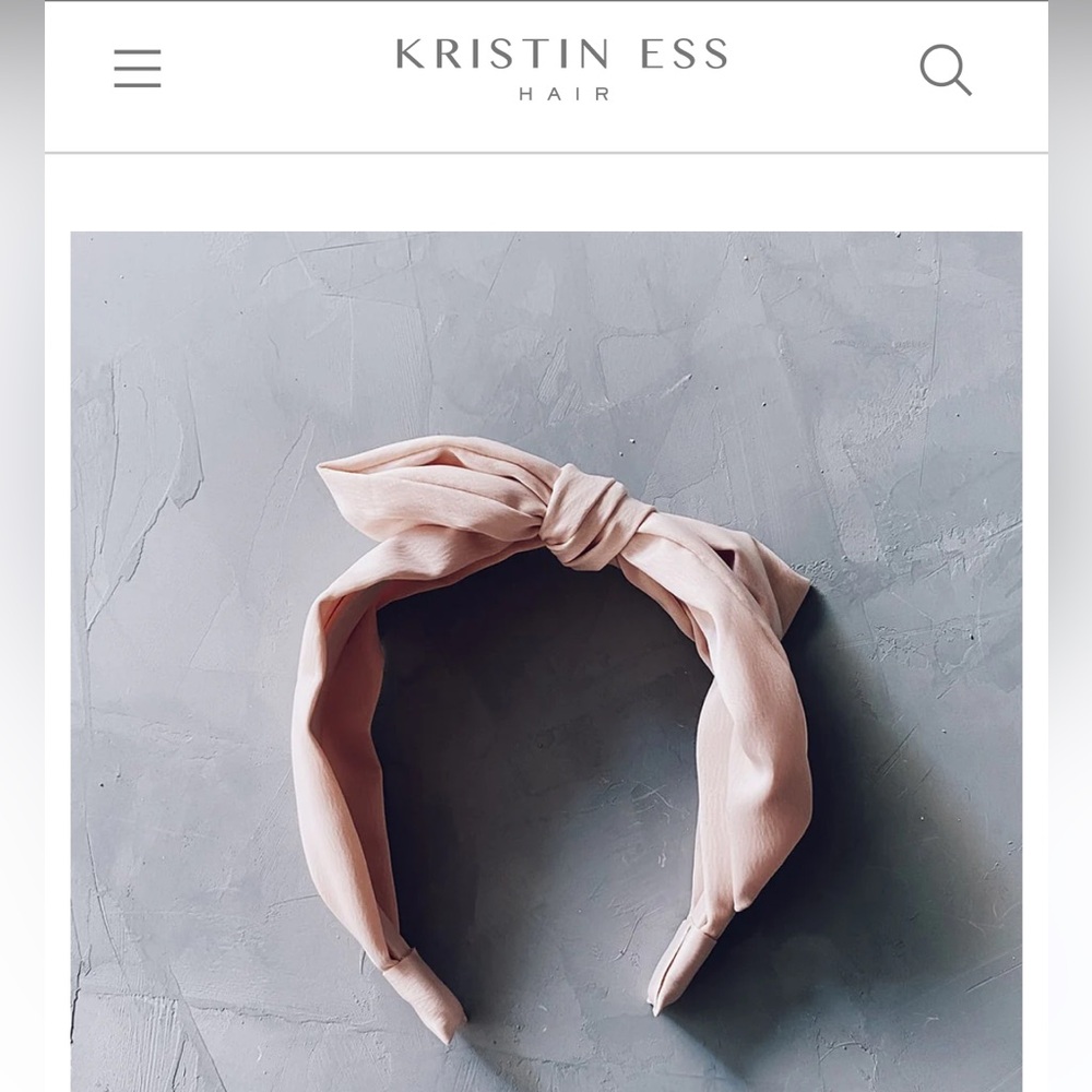 Kristin Ess Satin Headband Blush